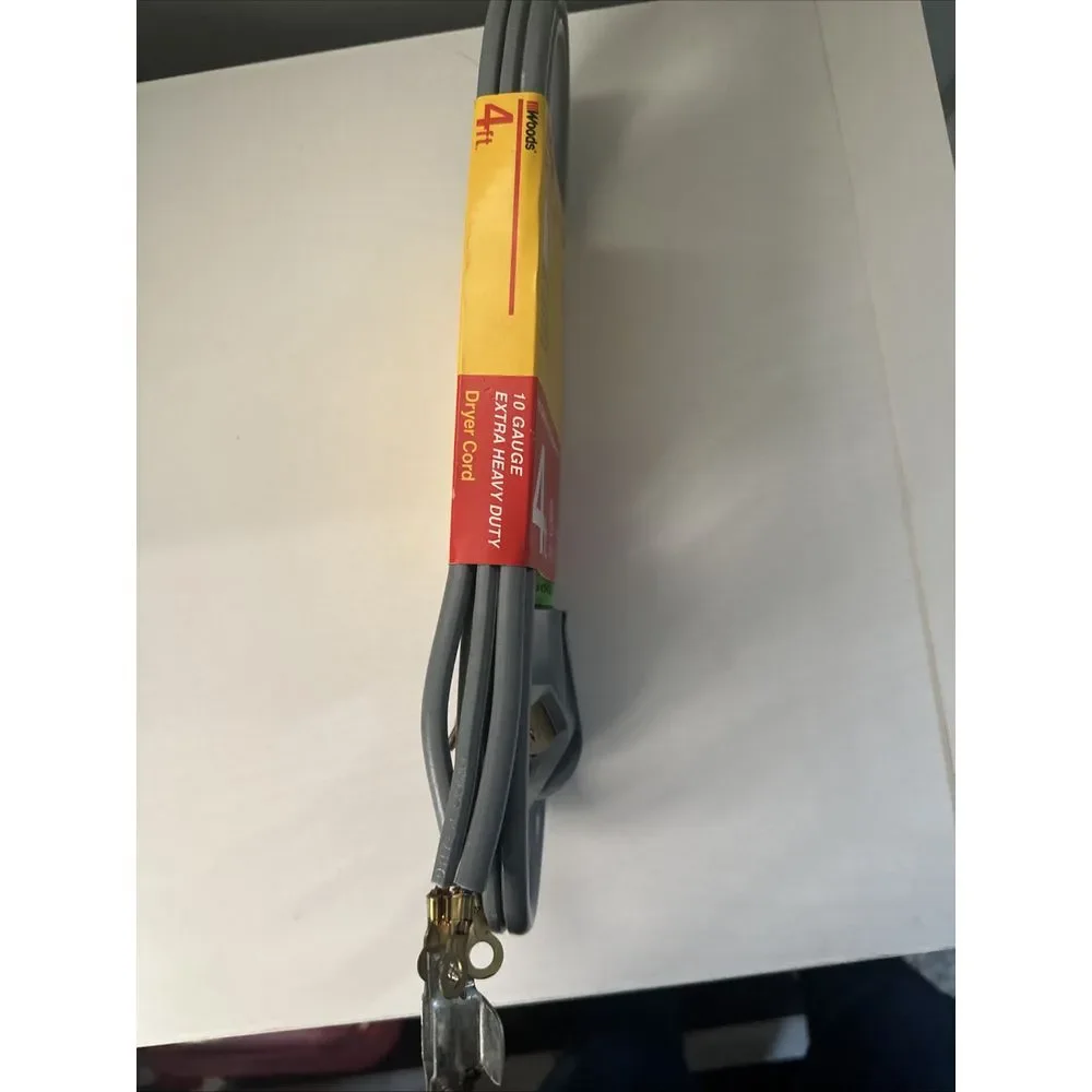 4' FEET 3 PRONG DRYER CORD Woods NEW